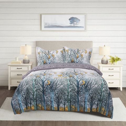 Bộ Drap Gối Microfiber Forest 014