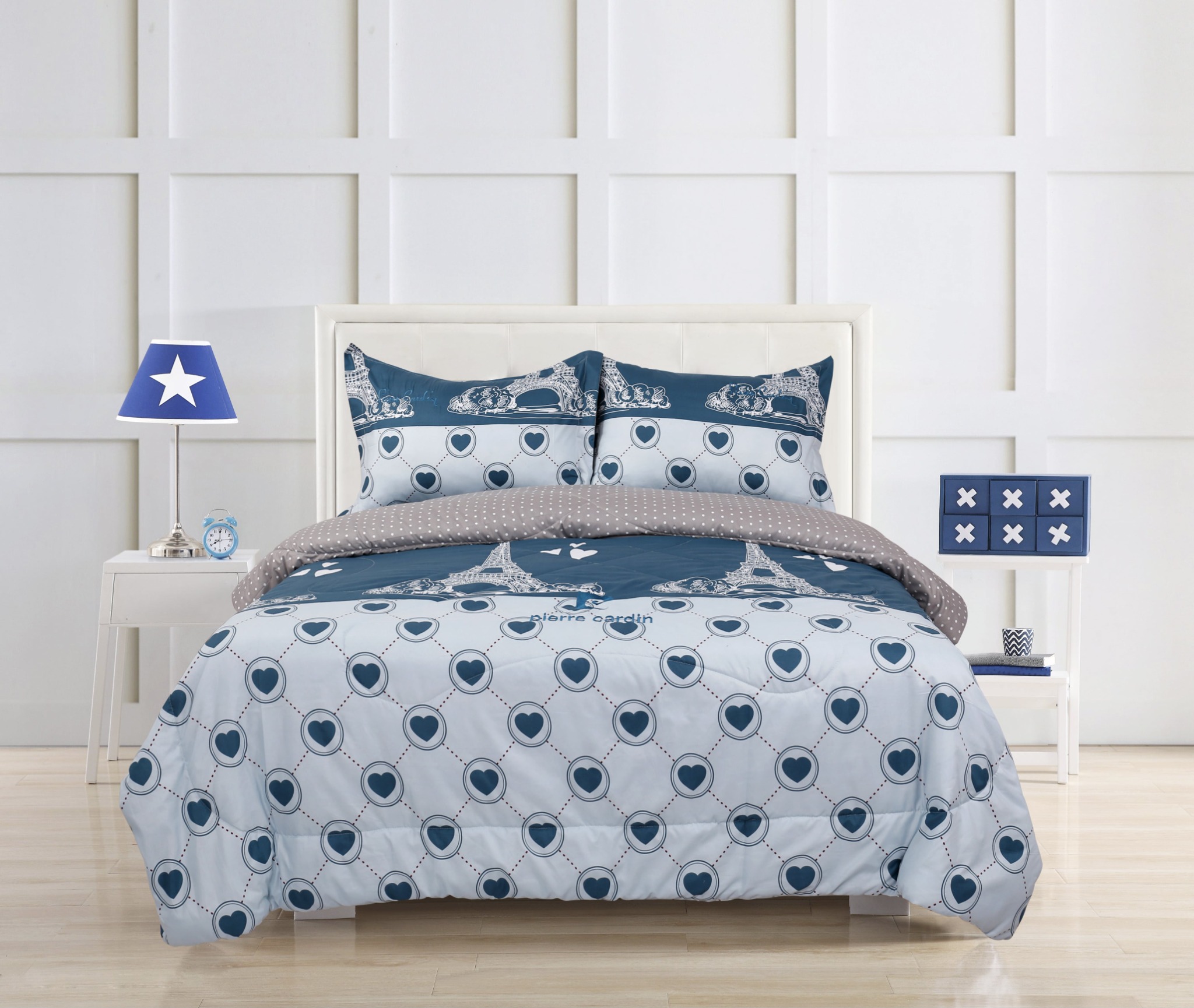 Bộ Drap Gối Microfiber Eiffel'sLove 015