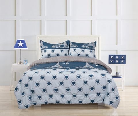 Bộ Drap Gối Microfiber Eiffel'sLove 015