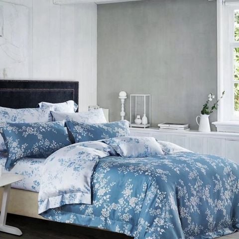 Bộ Drap Gối Tencel 40s Snowy 023