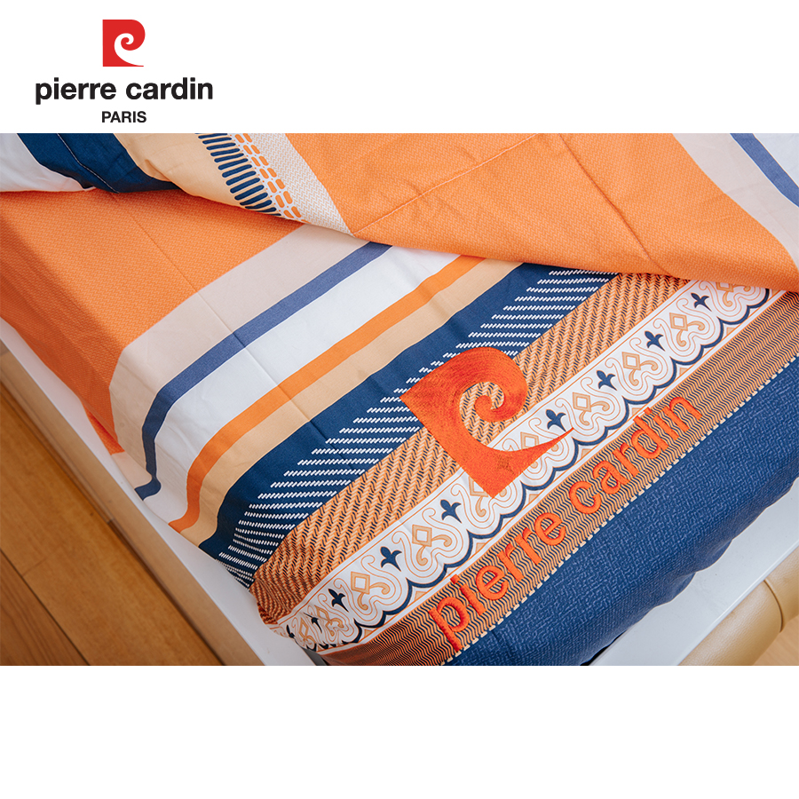 Bộ Ga Gối Cotton Sọc Cam Xanh 007