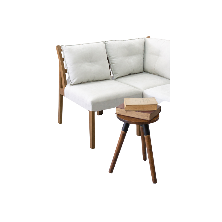 Ghế sofa gỗ bọc nệm hàn quốc living 002