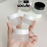  Hũ Thuỷ Tinh 10gr Thân Trong Nắp Trắng 