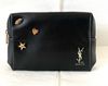 Túi Đựng Mỹ Phẩm YSL Icon Studs Pouch Da Pu Đen 21x14x4cm