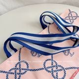  Túi Tote Vải Canvas Estee Lauder Hoạ Tiết Hồng Xanh 34x31x12cm 