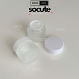  Hũ Thuỷ Tinh 10gr Thân Trong Nắp Trắng 