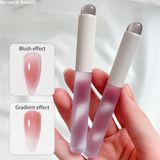  Cọ Tô Son Môi Đầu Tròn Bằng Silicone Đàn Hồi Không Nhòe - Trắng Dài Có Vỏ Đựng 