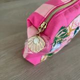  Túi Đựng Mỹ Phẩm Estee Lauder Hồng Hoạ Tiết Đại Dương 26x13x5cm 