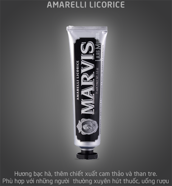  Kem đánh răng Marvis Toothpaste 25g - Đen Amerelli Licorice 