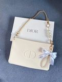  Túi Xách Dior Trắng Custom Logo Vàng 