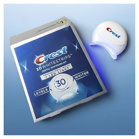  Miếng dán trắng răng Crest 3D White Professional White và đèn LED ánh sáng (19 Gói) - Crest Led Light and Whitestrips 
