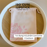  Túi Rút Lancome Trắng Hoa Hồng 17.5x23cm 