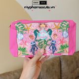  Túi Đựng Mỹ Phẩm Estee Lauder Hồng Hoạ Tiết Đại Dương 26x13x5cm 