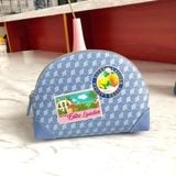  Túi Da PU Đựng Mỹ Phẩm Estee HOTEL Xanh Dương Sọc 20x15x5.5cm 