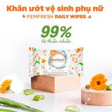  Khăn Ướt Vệ Sinh VK Hằng Ngày FEMFRESH Intimate Skin Care Daily Wipes - 10 Tờ ( Có Tem Phụ) 