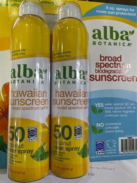  Xịt chống nắng Alba Botanica Hawaiian Sunscreen SPF50 