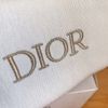 Túi Đựng Mỹ Phẩm Dior Canvas Trắng Logo Thêu Vàng 14.5 x 9.5 x 8cm