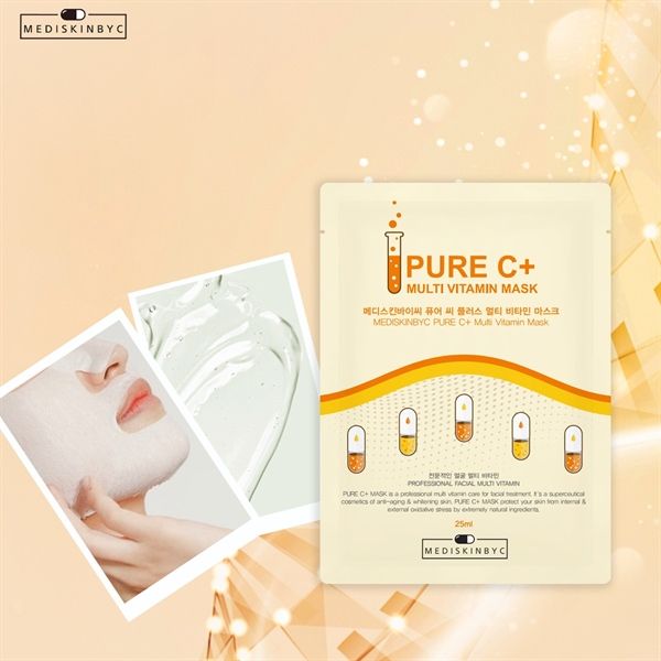  Mặt nạ dưỡng da trắng sáng Mediskinbyc Pure C+ Multi Vitamin Mask 25ml 