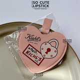  Móc Khóa Trái Tim + Gương Kiehl's Hồng 