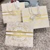 Túi giấy Dior Vuông To 27x23x11.5cm - Họa Tiết Vàng Limited 2024 + Ruy Băng