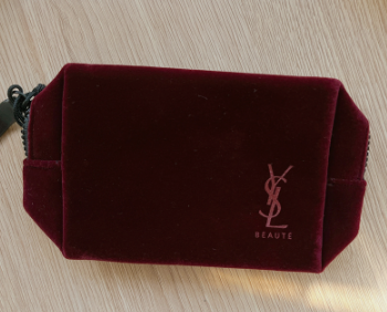  Túi Vải Nhung YSL Đỏ Rượu 12x9x4.5cm 