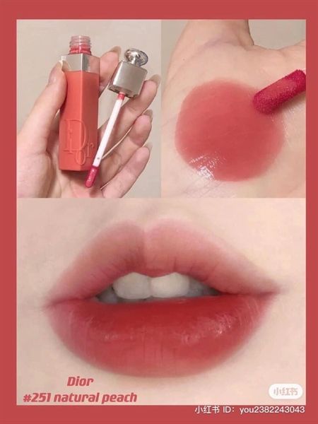 Fullbox Son Dior Addict Lip Tint Mau 251 Natural Peach Cam H ng San M Ph m Socutelipstick Ti m Socute