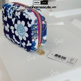  Túi Đựng Mỹ Phẩm Estee Lauder Hoa Xanh Mini 10x9x4cm 