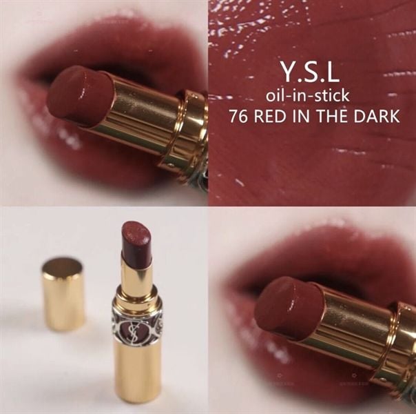 Son YSL Rouge Volupt Shine M u 76 Red In The Dark N p Trong
