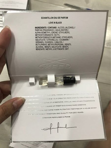  Vial nước hoa CREED 1760 Echantillon EDP Love in black 2ml 