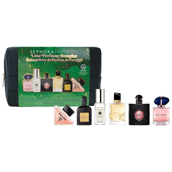  Set Nước Hoa Sephora Favorites Luxe Perfume Sampler 2023 (GG My Way - JM Wood Sage - Black Opium - Libre - TF Black Orchid - Prada) 