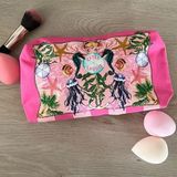  Túi Đựng Mỹ Phẩm Estee Lauder Hồng Hoạ Tiết Đại Dương 26x13x5cm 