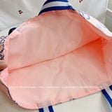  Túi Tote Vải Canvas Estee Lauder Hoạ Tiết Hồng Xanh 34x31x12cm 