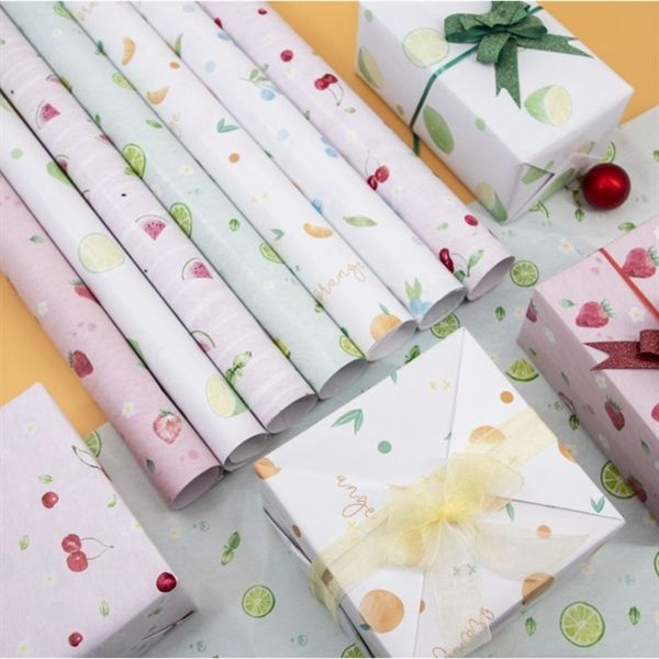  Giấy Gói Quà Nhiều Màu Sắc Họa Tiết 75cmx52cm 