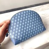  Túi Da PU Đựng Mỹ Phẩm Estee HOTEL Xanh Dương Sọc 20x15x5.5cm 