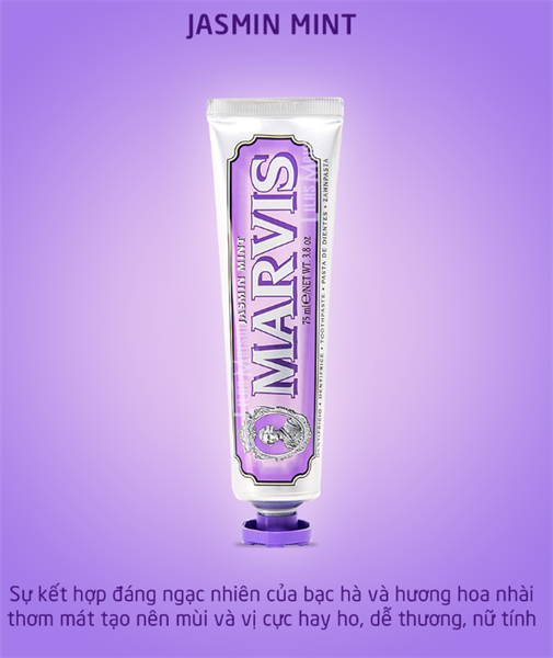  Kem đánh răng Marvis Toothpaste 25g - Tím Jasmin Mint 