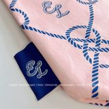  Túi Tote Vải Canvas Estee Lauder Hoạ Tiết Hồng Xanh 34x31x12cm 