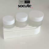  Hũ Thuỷ Tinh 10gr Thân Trong Nắp Trắng 