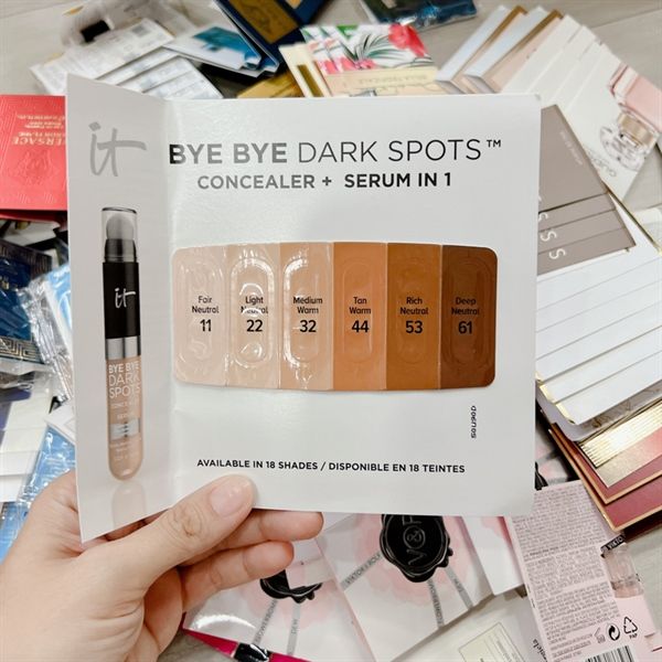  Sample Che Khuyết Điểm IT Cosmetics Bye Bye Dark Spots Concealer + Serum 