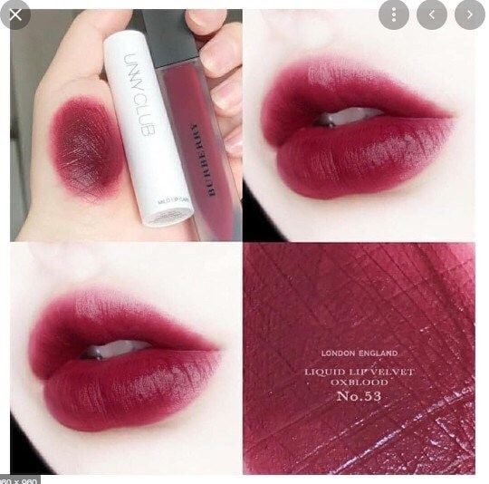 Burberry liquid lip top velvet 53 oxblood