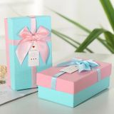  Hộp Quà Tặng 14,5x8,5x5cm Xanh Nơ Hồng 