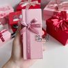 Hộp Quà Mini Đựng Son/Nước Hoa - Hồng Nơ Hồng