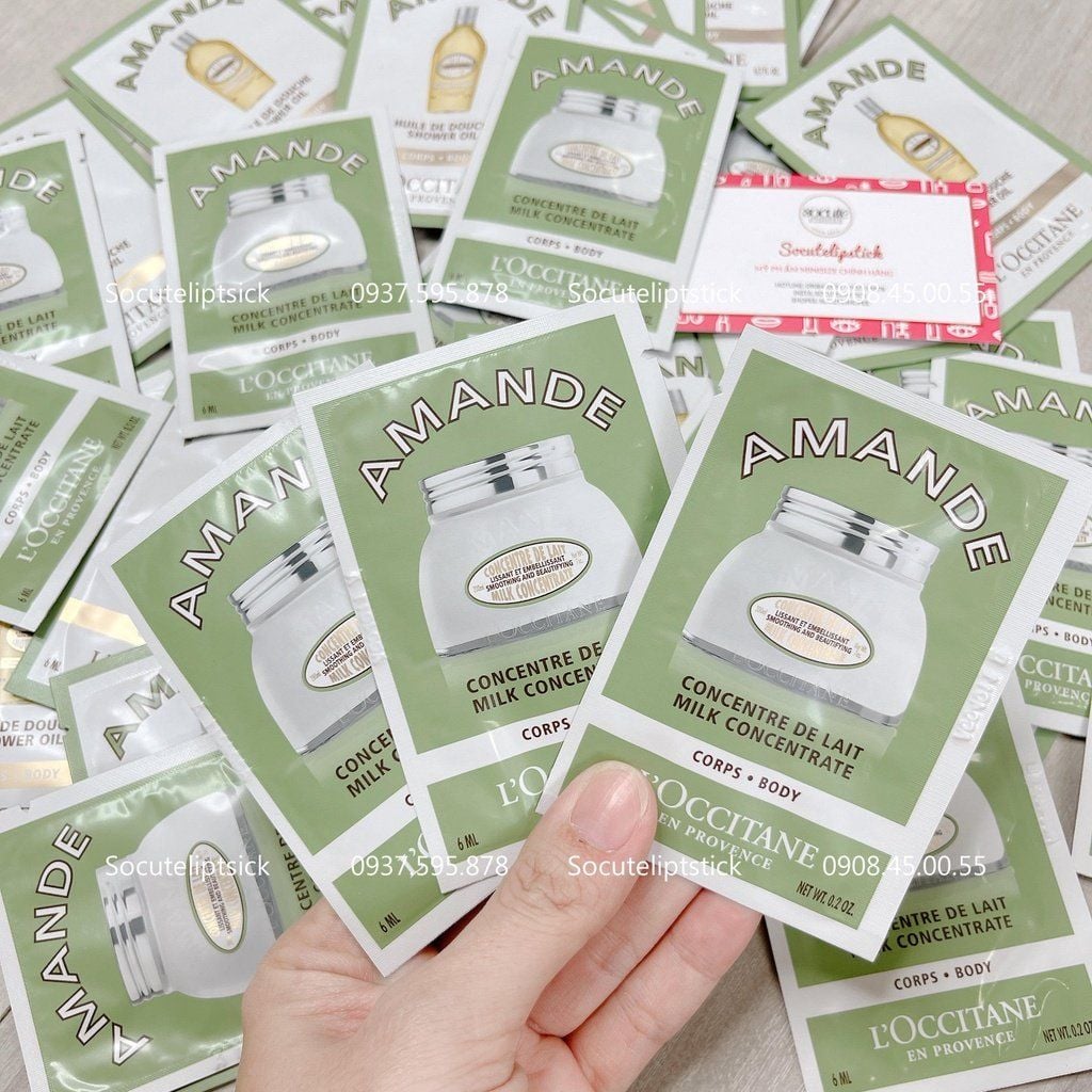  Sample 6ml Kem dưỡng ẩm săn chắc da L'Occitane Almond Milk Concentrate 