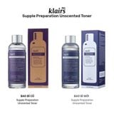  [MẪU MỚI] Toner Không mùi Klairs Supple Preparation Unscented 180ml 