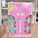  [BILL MỸ] DAO CẠO GILLETTE VENUS SENSITIVE có rãnh bôi trơn Nha Đam CỦA MỸ 