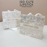  Túi giấy Dior CN 14.5x8x22.5 - Họa Tiết Vàng Limited 2023 (+Ruy Băng) 
