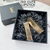  Hộp Quà Tặng YSL Đen Vuông Kèm Rơm 15.5x18x4cm 