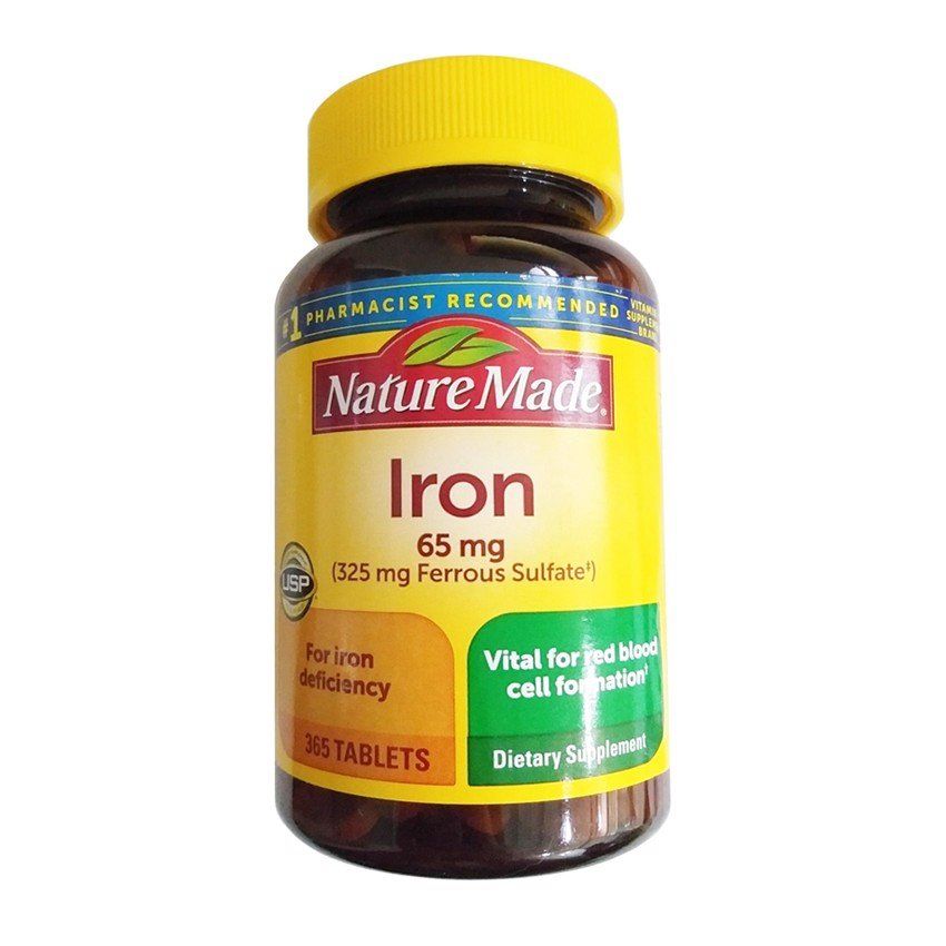  Viên Uống Iron Nature Made 65mg 365 viên 