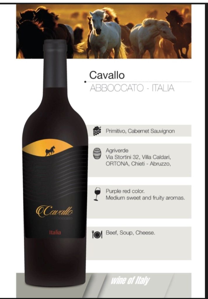  Rượu Vang Cavallo Abboccato Italia 13.5% 750ml 