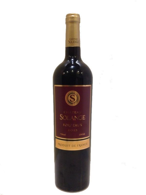  Rượu Vang Đỏ Chateau Solange Bordeaux 2020 13% 750ml 