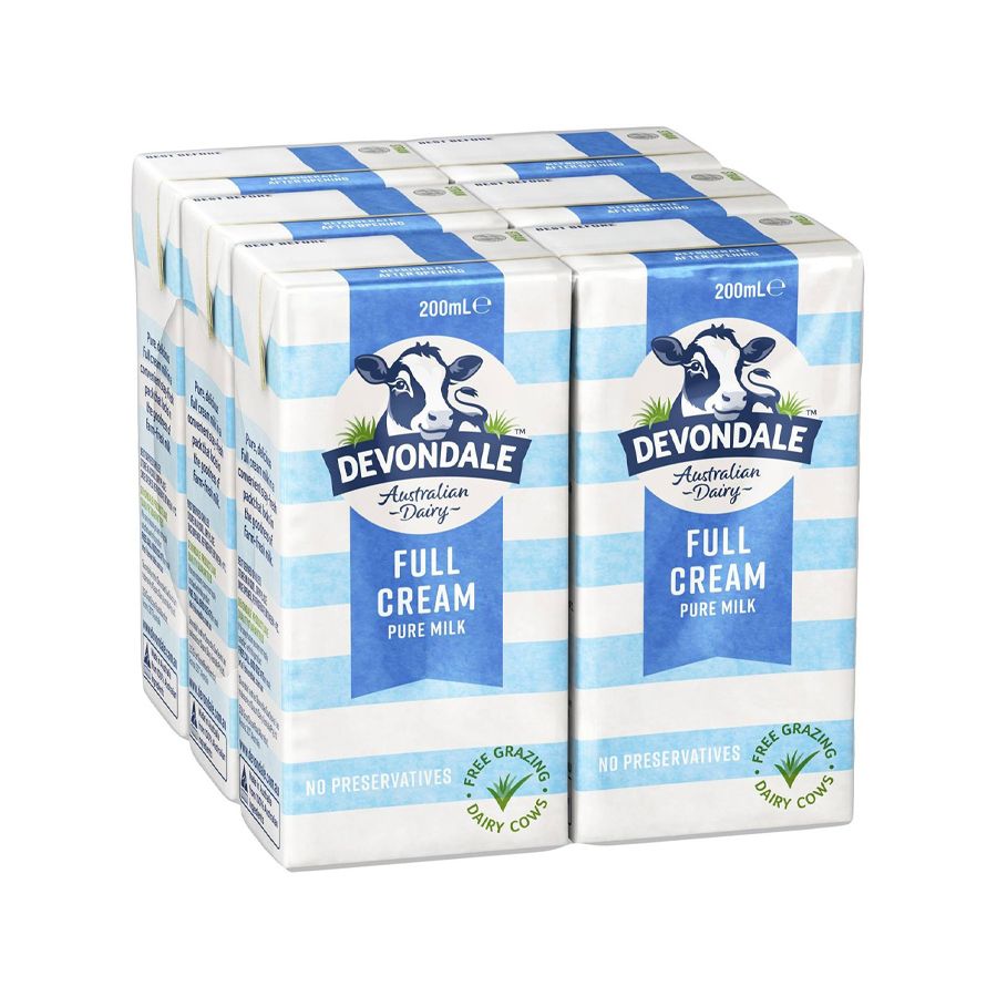  Sữa Devondale Full Cream Lốc (6 hộp x 200ml) 